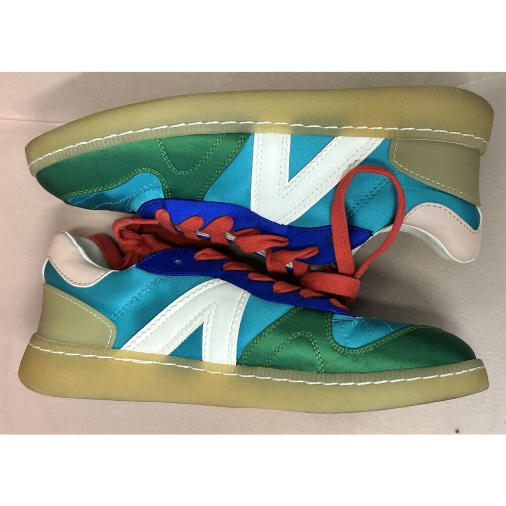 MIA Vesta Womens Shoes Size 7 Metallic Lace Up Blue, Green Sneakers Casual - Picture 3 of 6
